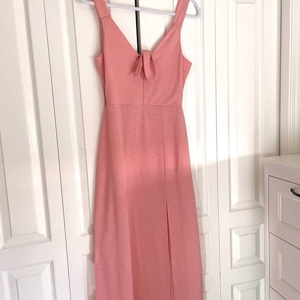 ASOS Pink Double Slit Picnic Dress